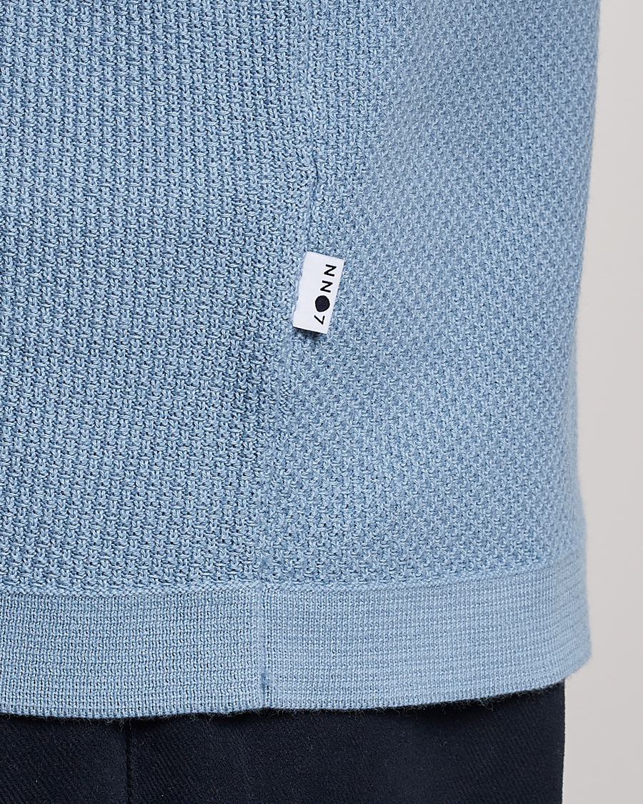 Uomini | Polo | NN07 | Hansie Structured Zip Polo Ashley Blue