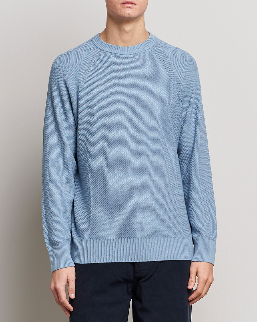 Uomini | Maglieria | NN07 | Brandon Cotton Knitted Sweater Ashley Blue
