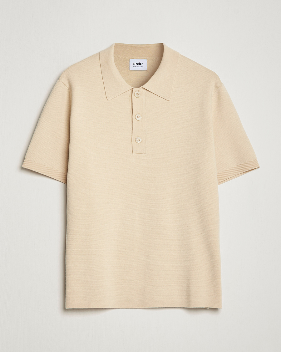 Uomini | Polo | NN07 | Harald Knitted Polo Ecru