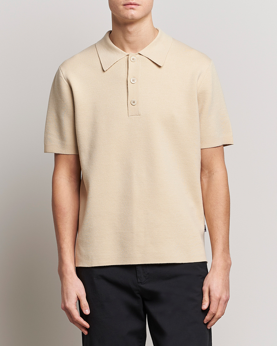Uomini | Polo | NN07 | Harald Knitted Polo Ecru