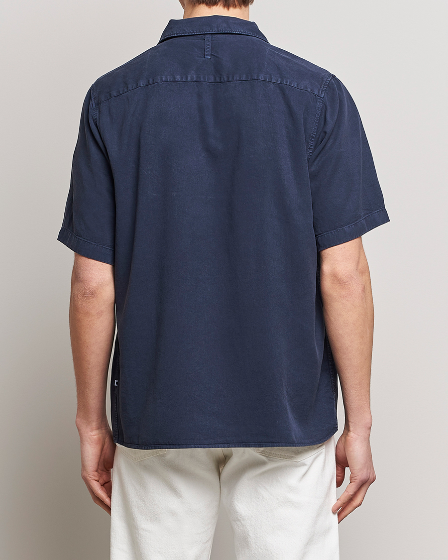 Uomini | Camicie | NN07 | Julio Tencel Resort Collar Shirt Sargasso Sea