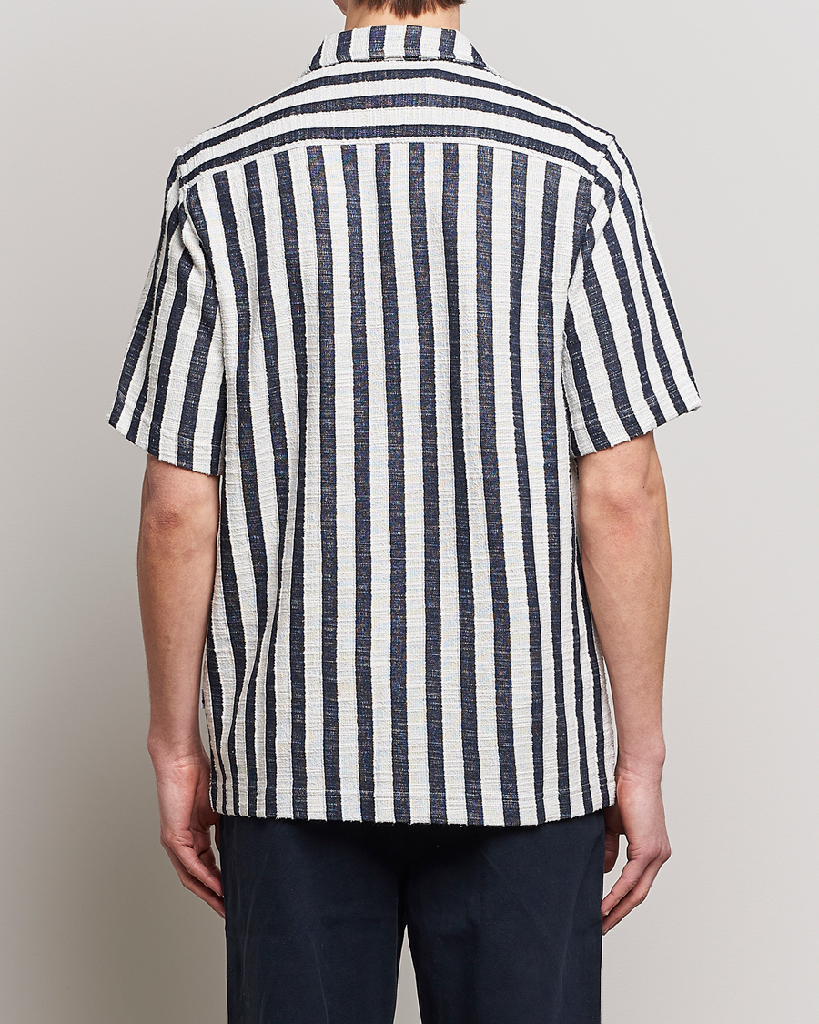 Uomini | Camicie | NN07 | Julio Striped Short Sleeve Shirt Navy/White