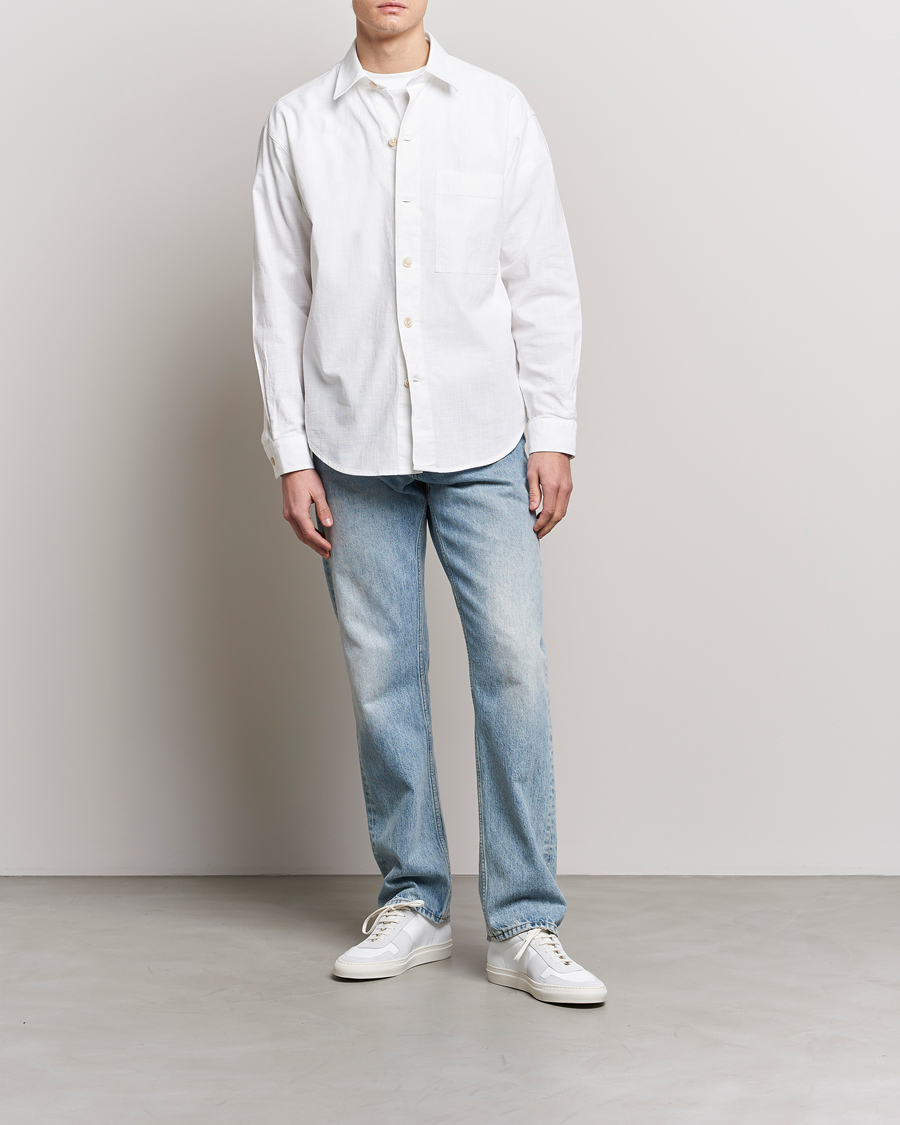Uomini | Camicie | NN07 | Adwin Cotton Pocket Shirt Off White