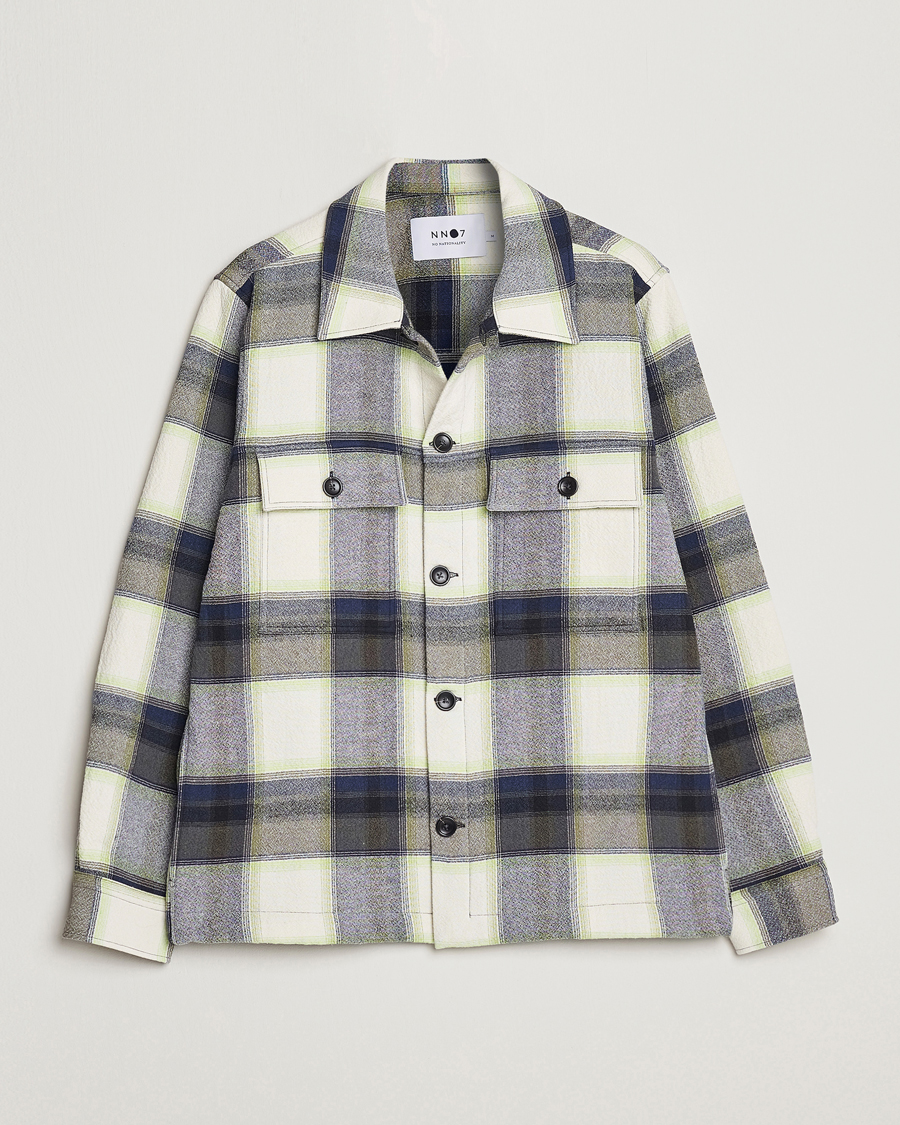 Uomini | Camicie | NN07 | Wilas Checked Pocket Overshirt Blue