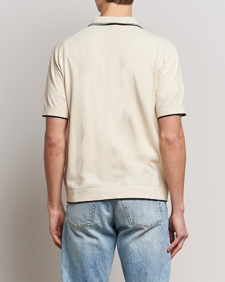 Uomini | Camicie | NN07 | Nolan Knitted Short Sleeve Shirt Ecru