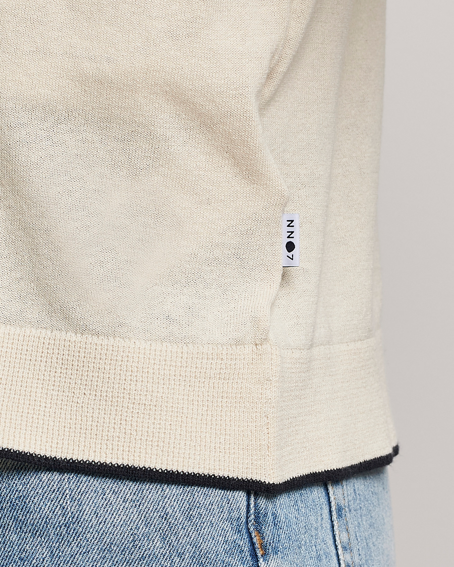 Uomini | Camicie | NN07 | Nolan Knitted Short Sleeve Shirt Ecru