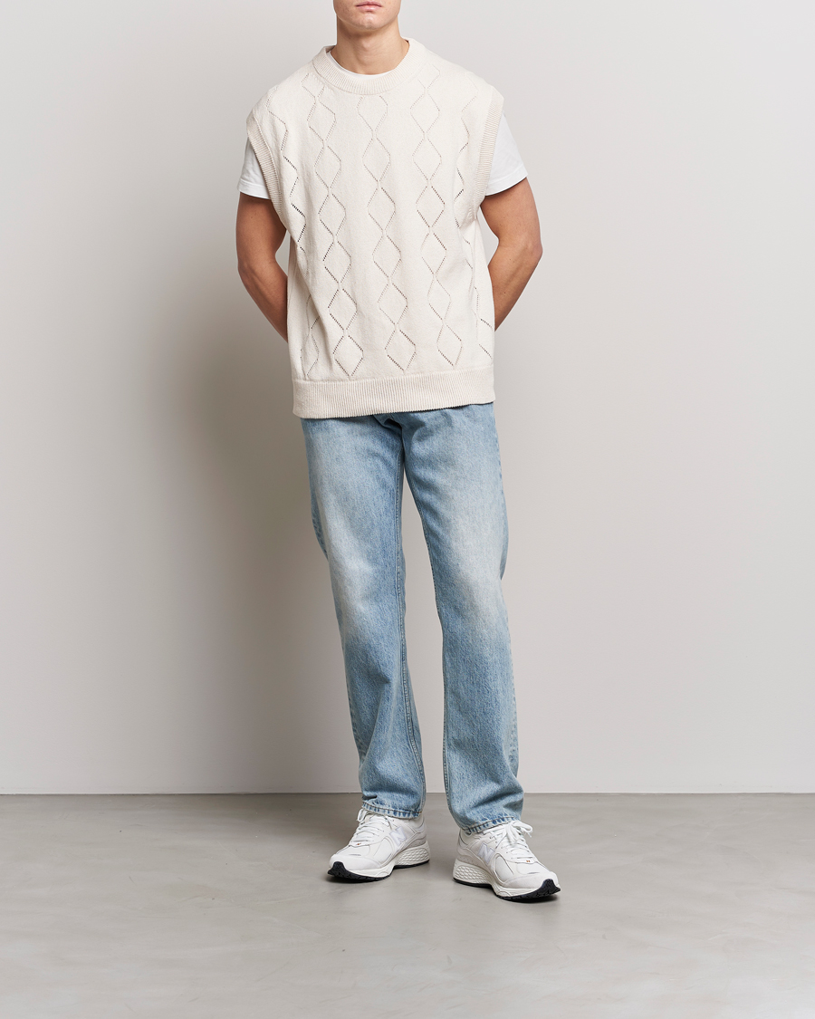 Uomini | Maglieria | NN07 | Crew Neck Vest Ecru