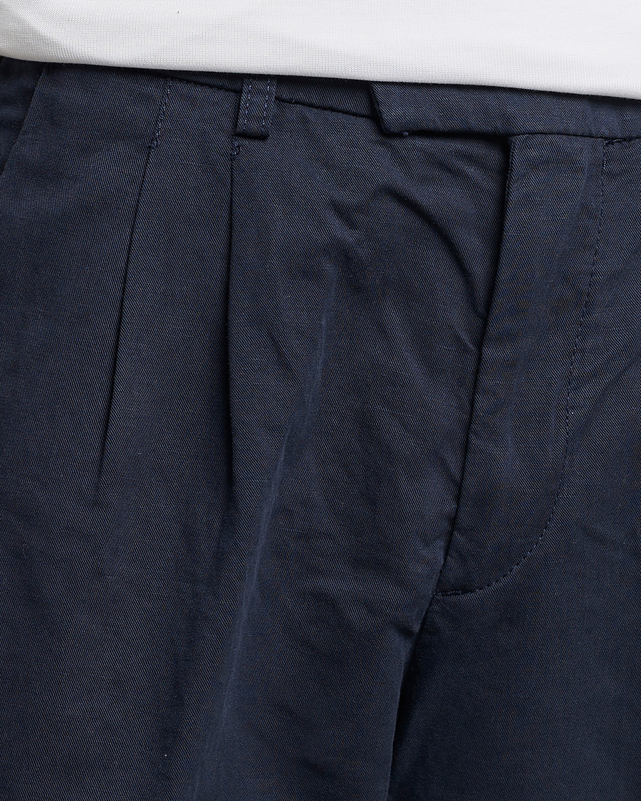 Uomini | Pantaloni | NN07 | Fritz Pleated Trousers Navy Blue