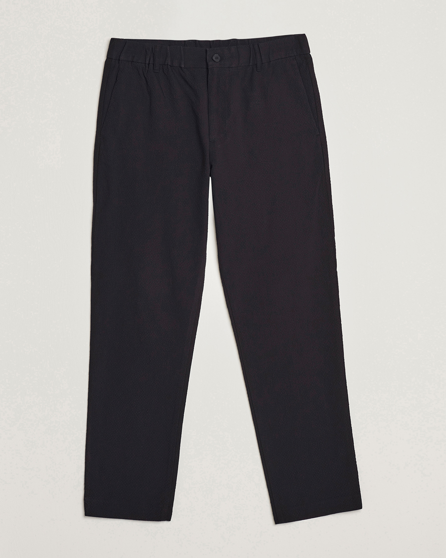 Uomini | Pantaloni | NN07 | Theodore Seersucker Pants Black
