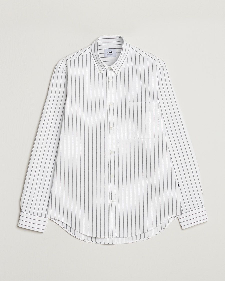 Uomini | Camicie | NN07 | Arne Creppe Striped Shirt Black/White