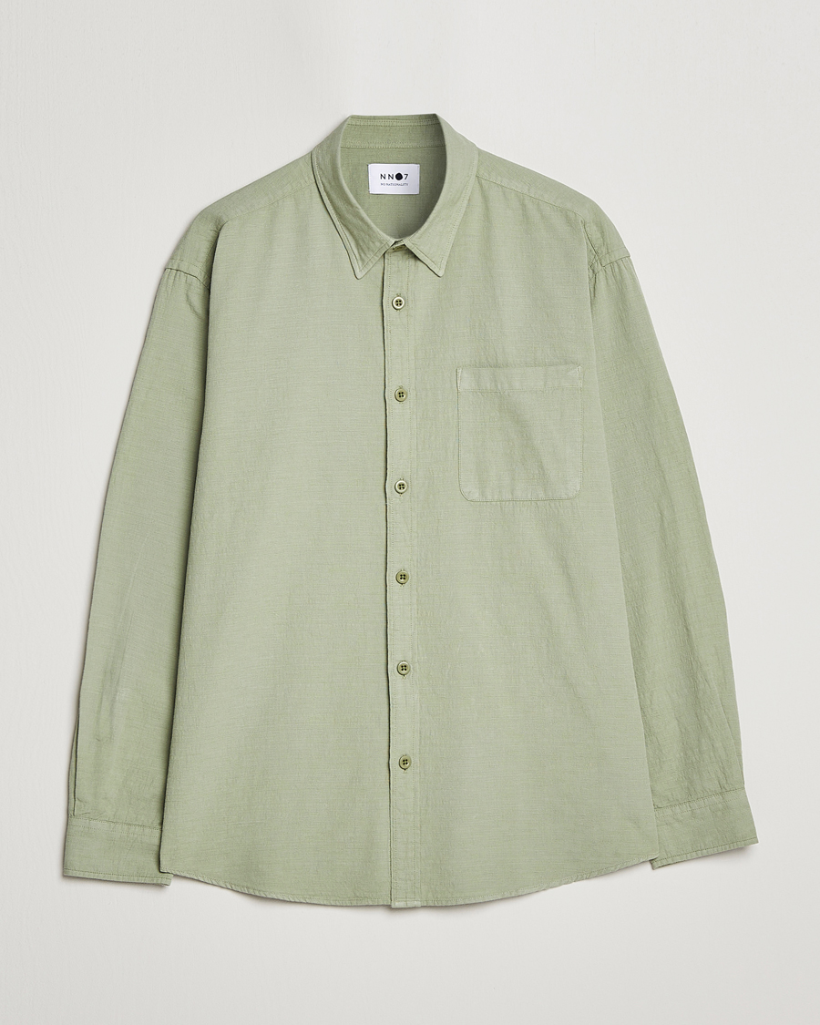 Uomini | Camicie | NN07 | Deon Jacquard Shirt Pale Green