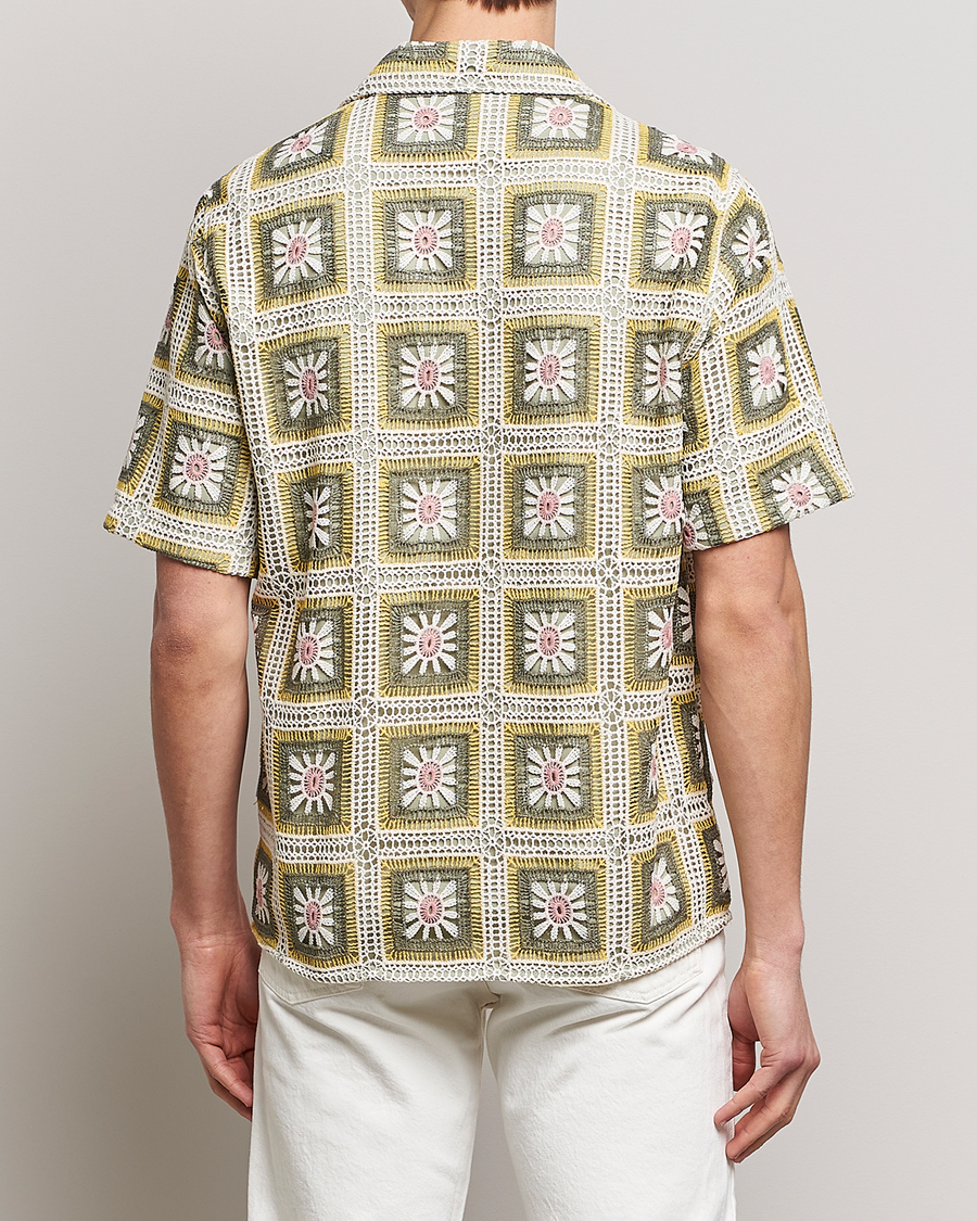 Uomini | Camicie | NN07 | Julio Flower Short Sleeve Shirt Pale Green