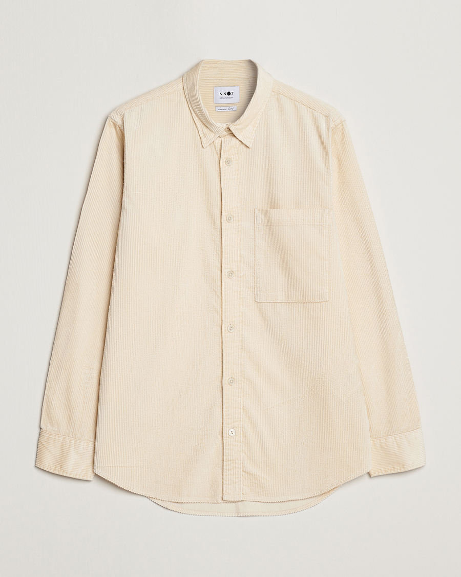 Uomini | Camicie | NN07 | Cohen Tencel Corduroy Shirt Ecru