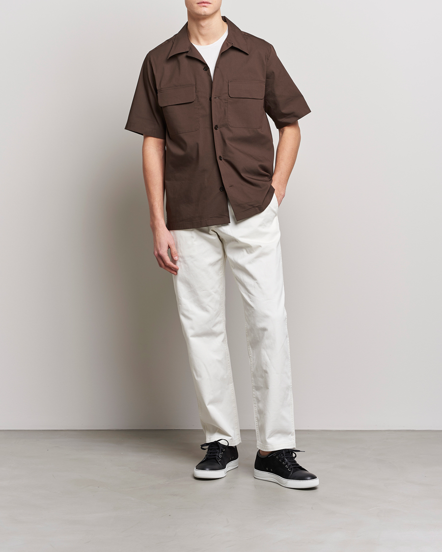 Uomini | Camicie | NN07 | Daniel Pocket Resort Collar Shirt Brown