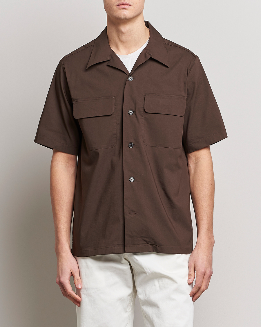 Uomini | Camicie | NN07 | Daniel Pocket Resort Collar Shirt Brown