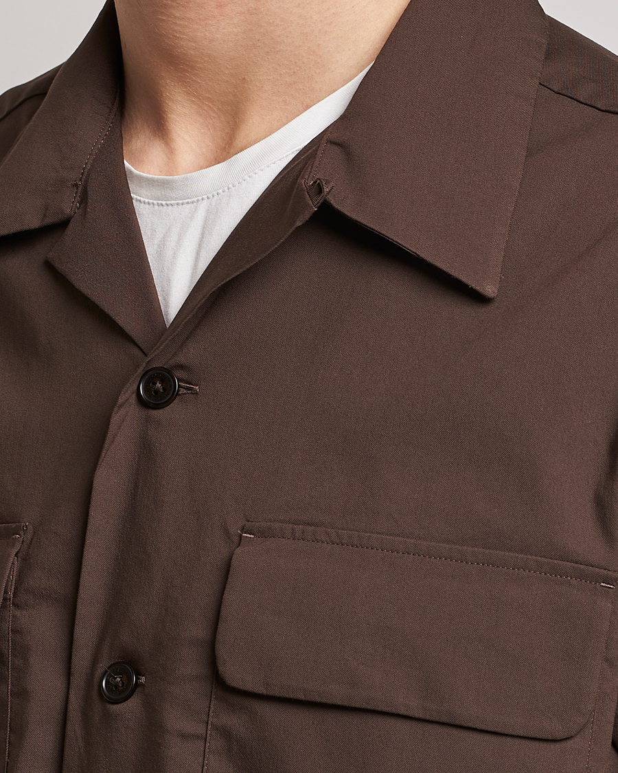 Uomini | Camicie | NN07 | Daniel Pocket Resort Collar Shirt Brown