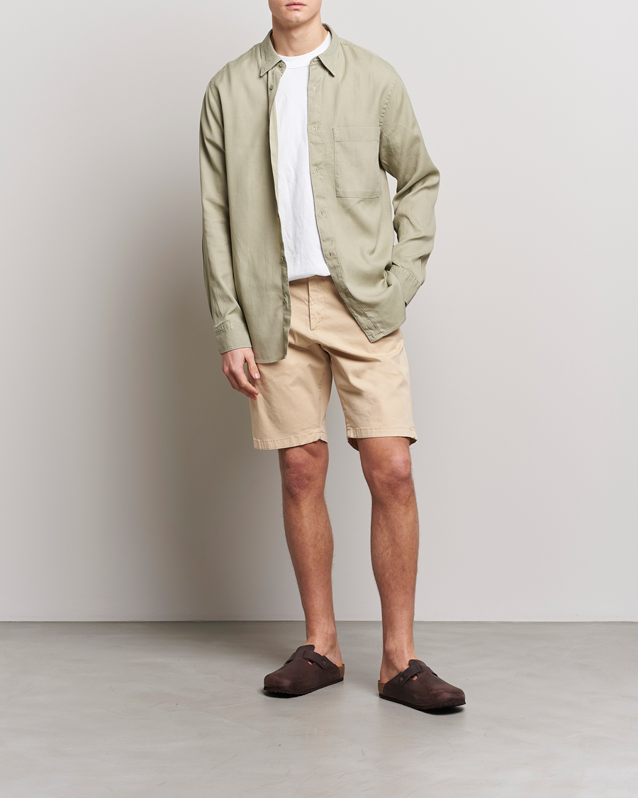 Uomini | Camicie | NN07 | Cohen Summer Cord Shirt Pale Green
