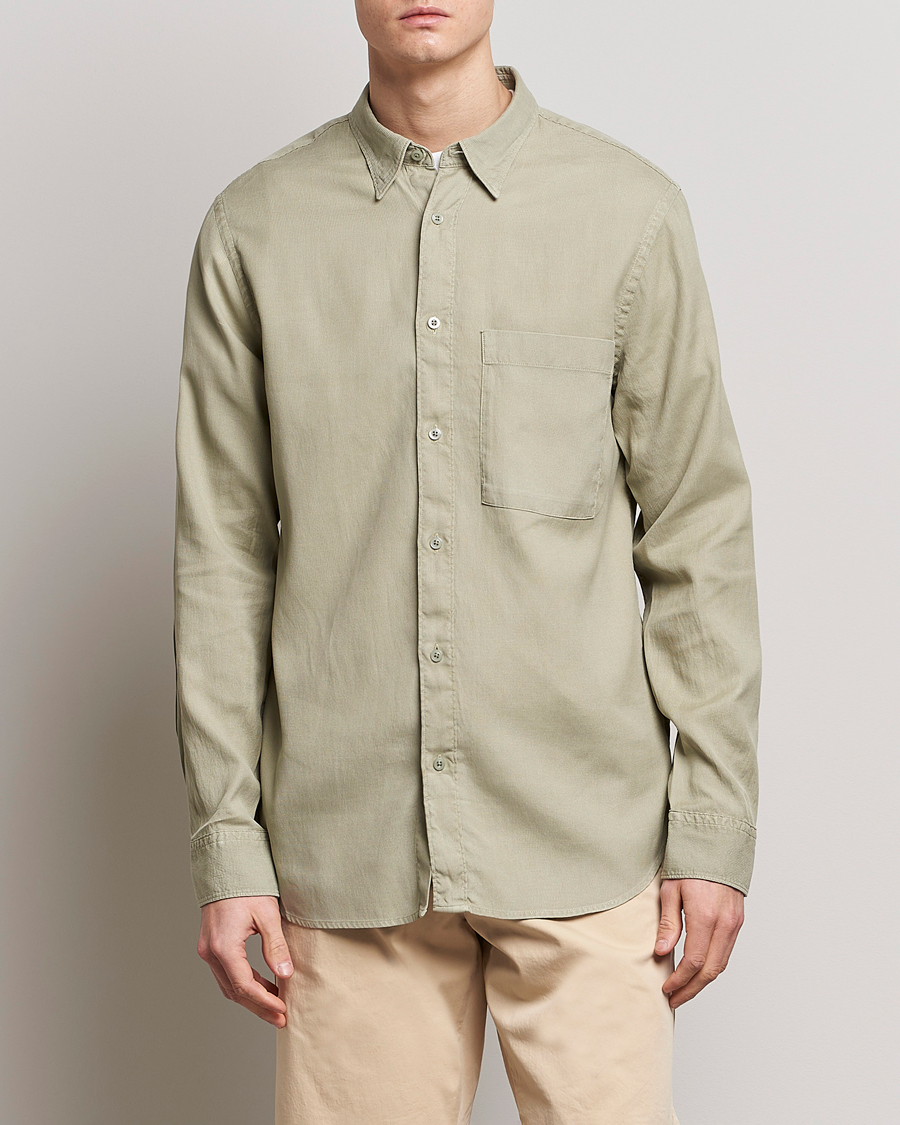 Uomini | Camicie | NN07 | Cohen Summer Cord Shirt Pale Green