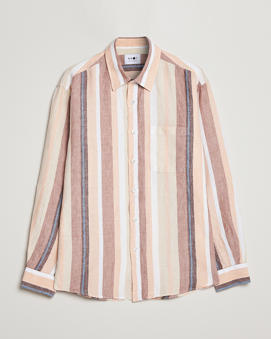 Uomini | Camicie | NN07 | Deon Linen Striped Shirt Multi