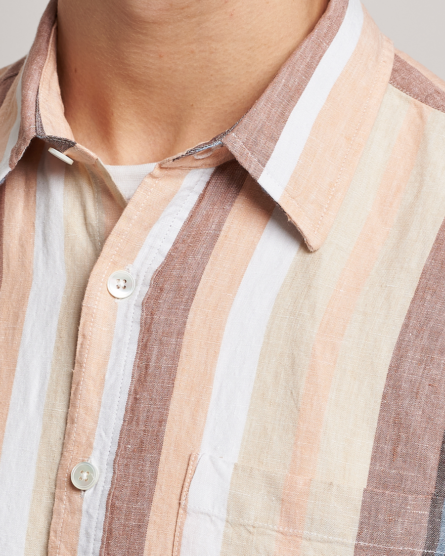 Uomini | Camicie | NN07 | Deon Linen Striped Shirt Multi