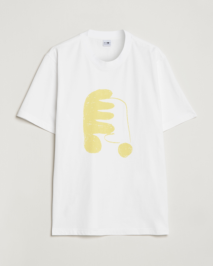 Uomini | T-shirt | NN07 | Adam Printed Crew Neck T-Shirt White