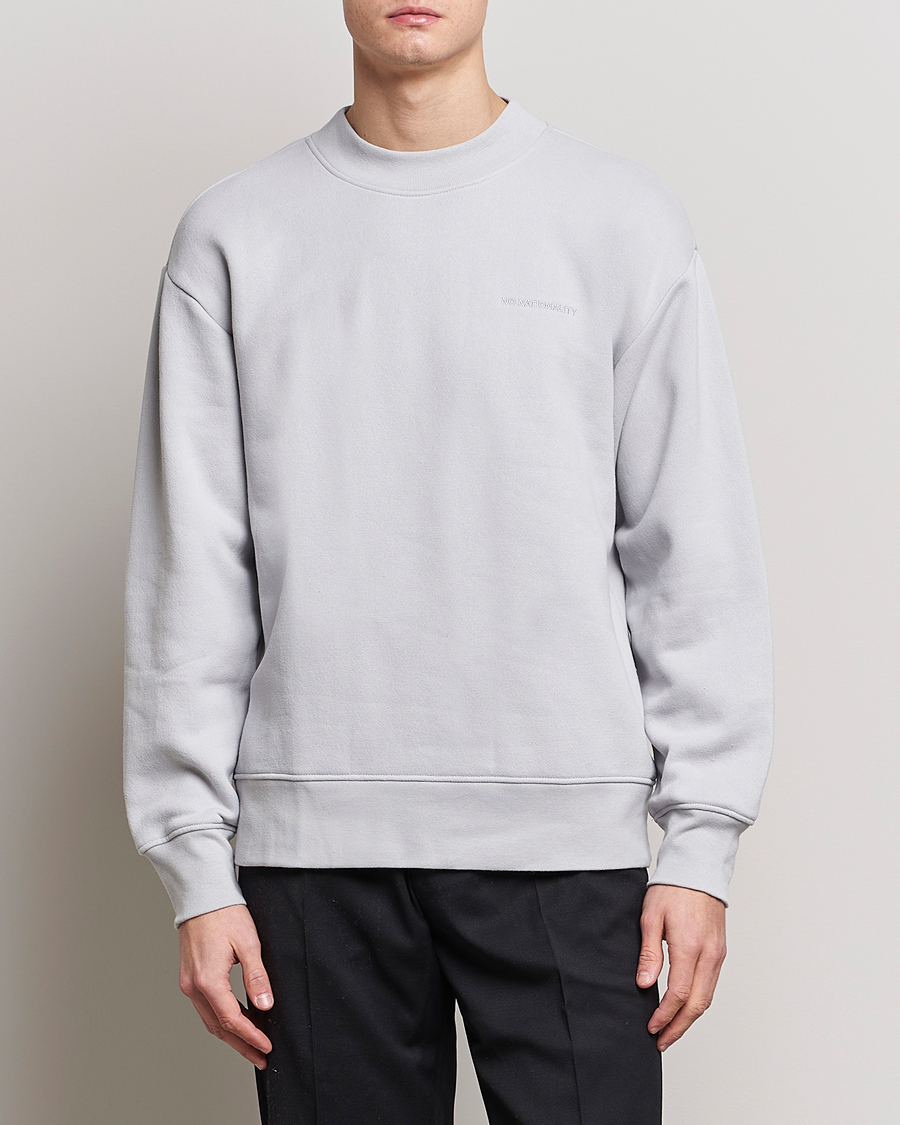 Uomini | Maglieria | NN07 | Briggs Mock Neck Sweater Harbour Mist