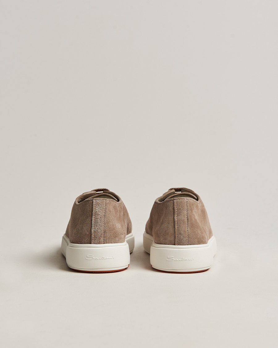 Uomini | Santoni Plain Sneaker Beige Suede | Santoni | Plain Sneaker Beige Suede