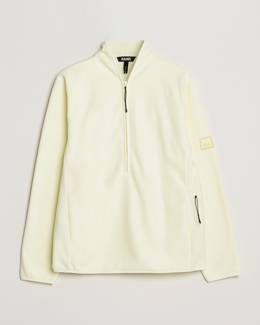 Uomini | Maglieria | RAINS | Fleece Half-Zip Pullover Straw