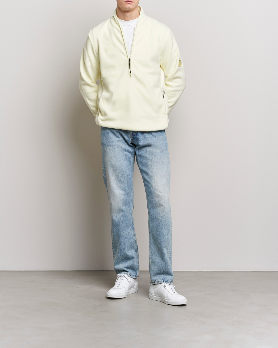 Uomini | Maglieria | RAINS | Fleece Half-Zip Pullover Straw