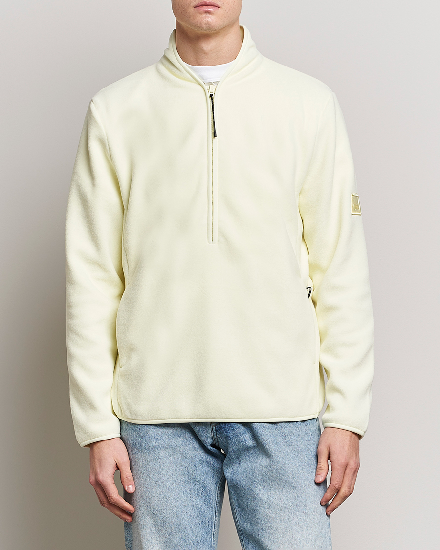 Uomini | Maglieria | RAINS | Fleece Half-Zip Pullover Straw