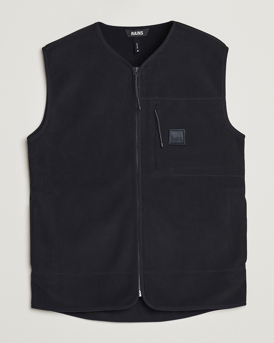 Uomini | Maglieria | RAINS | Fleece Vest Black