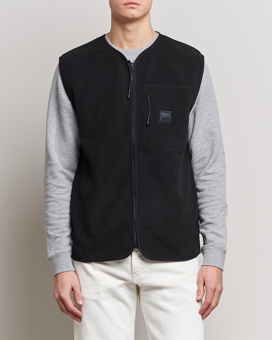 Uomini | Maglieria | RAINS | Fleece Vest Black