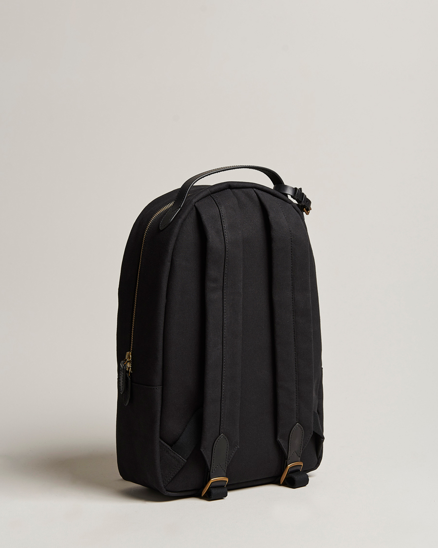 Uomini | Polo Ralph Lauren Canvas/Leather Backpack Black | Polo Ralph Lauren | Canvas/Leather Backpack Black
