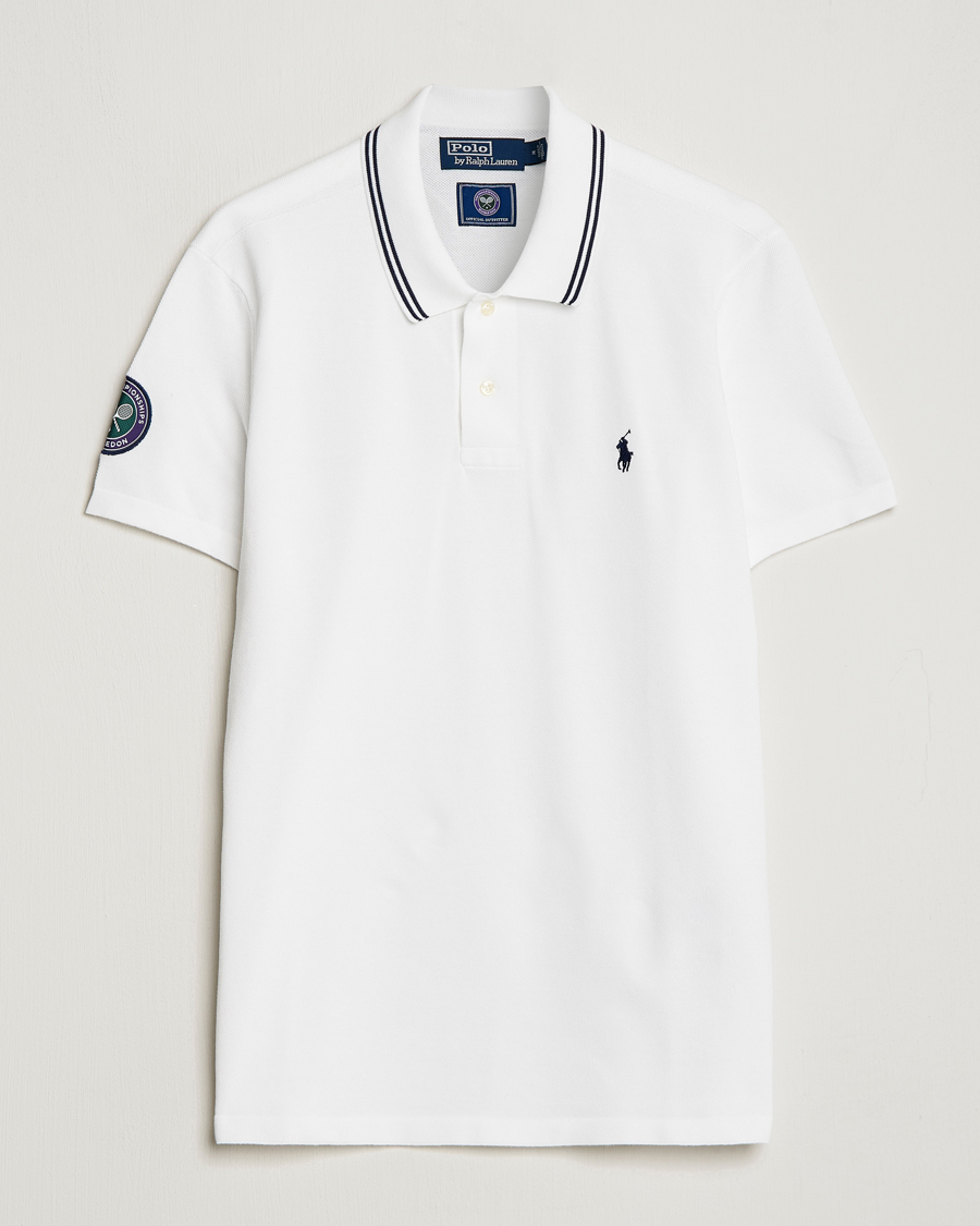 Uomini | Polo | Polo Ralph Lauren | Custom Slim Fit Wimbledon Polo Ceramic White