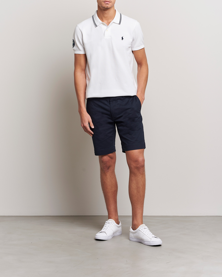 Uomini | Polo | Polo Ralph Lauren | Custom Slim Fit Wimbledon Polo Ceramic White