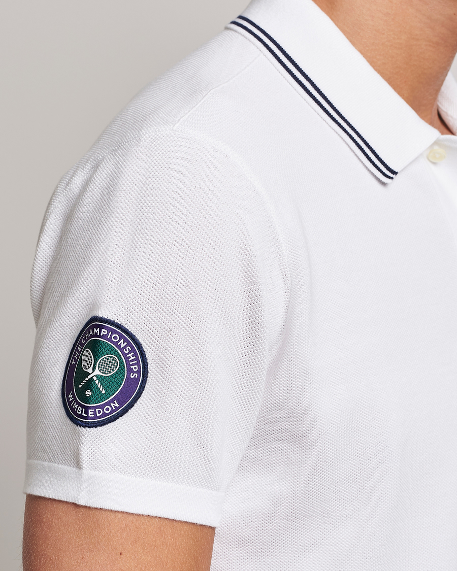 Uomini | Polo | Polo Ralph Lauren | Custom Slim Fit Wimbledon Polo Ceramic White