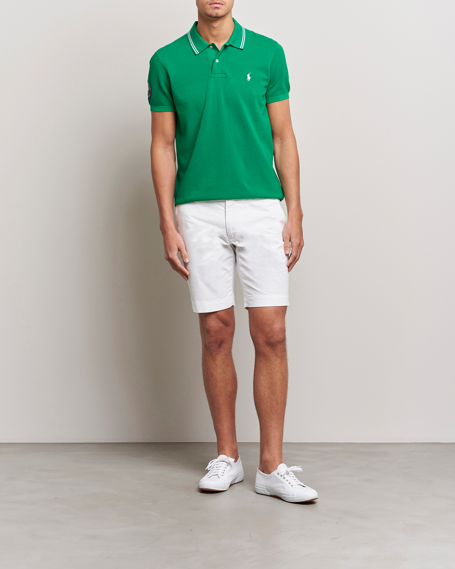 Uomini | Polo | Polo Ralph Lauren | Custom Slim Fit Wimbledon Polo Stem Green