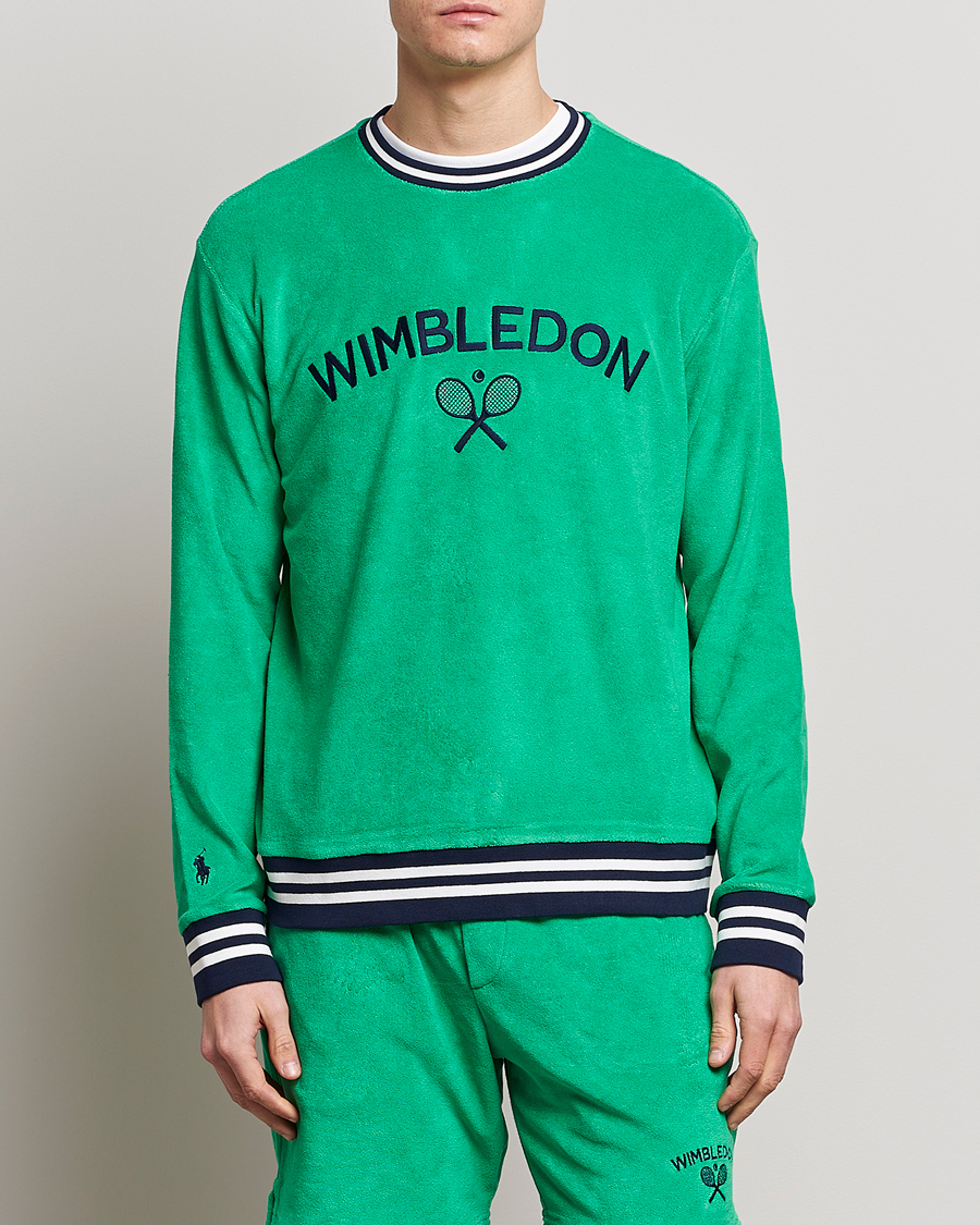 Uomini | Maglieria | Polo Ralph Lauren | Wimbledon Terry Sweatshirt Stem Green