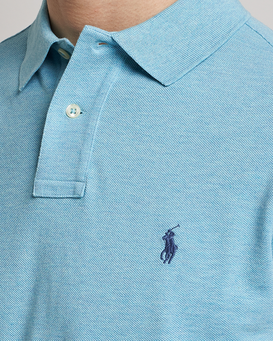 Uomini | Polo | Polo Ralph Lauren | Custom Slim Fit Polo Watchhill Blue Heather