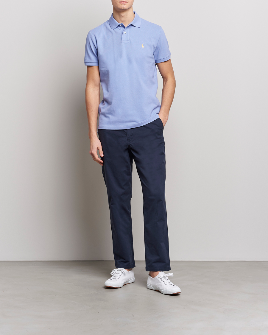 Uomini | Polo | Polo Ralph Lauren | Custom Slim Fit Polo Lafayette Blue