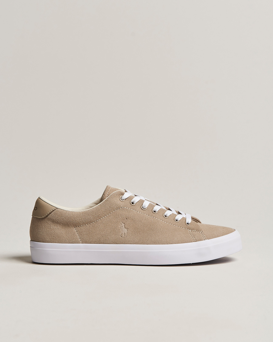Uomini | Longwood Suede Sneaker Straw Khaki | Polo Ralph Lauren | Longwood Suede Sneaker Straw Khaki