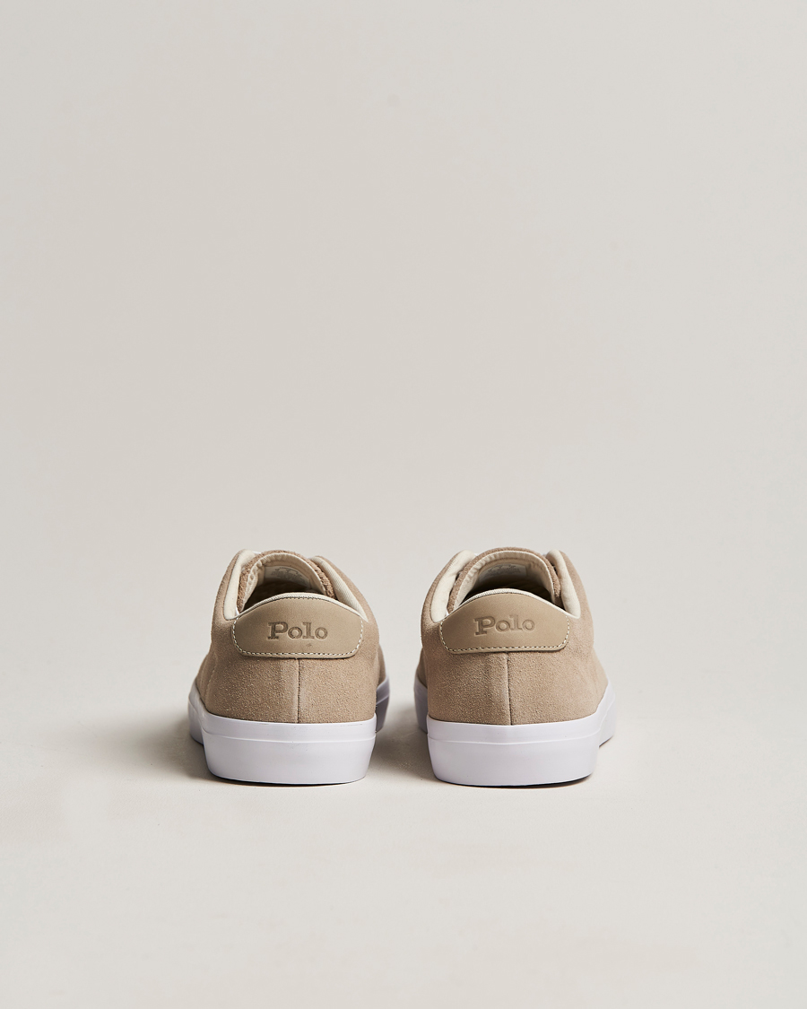 Uomini | Longwood Suede Sneaker Straw Khaki | Polo Ralph Lauren | Longwood Suede Sneaker Straw Khaki