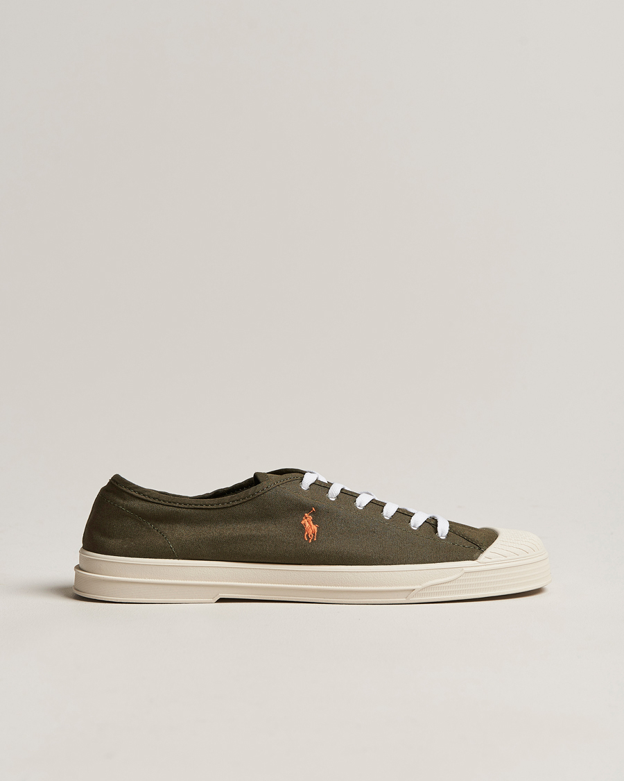 Uomini | Paloma Canvas Sneaker Canopy Olive/Orange | Polo Ralph Lauren | Paloma Canvas Sneaker Canopy Olive/Orange