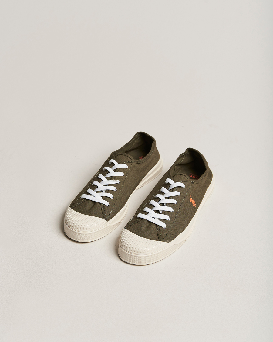 Uomini | Paloma Canvas Sneaker Canopy Olive/Orange | Polo Ralph Lauren | Paloma Canvas Sneaker Canopy Olive/Orange