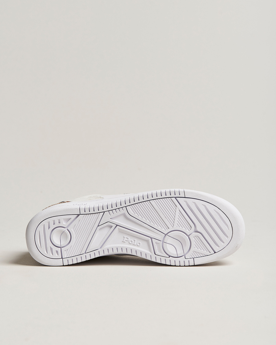 Uomini | Polo Ralph Lauren Masters Court Suede Sneaker White/Navy/Red | Polo Ralph Lauren | Masters Court Suede Sneaker White/Navy/Red