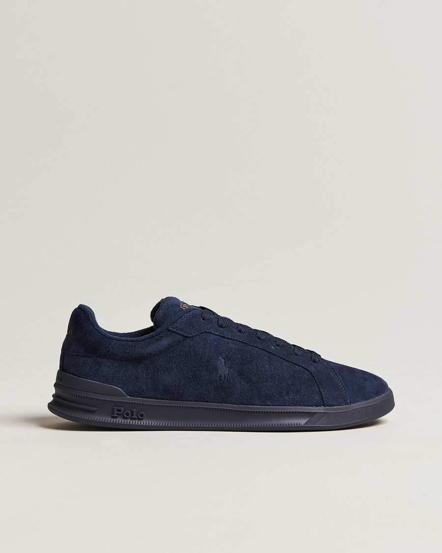 Uomini | Polo Ralph Lauren Heritage Court Suede Sneaker Hunter Navy | Polo Ralph Lauren | Heritage Court Suede Sneaker Hunter Navy