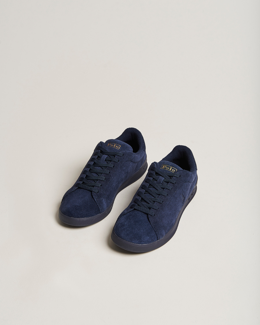 Uomini | Polo Ralph Lauren Heritage Court Suede Sneaker Hunter Navy | Polo Ralph Lauren | Heritage Court Suede Sneaker Hunter Navy