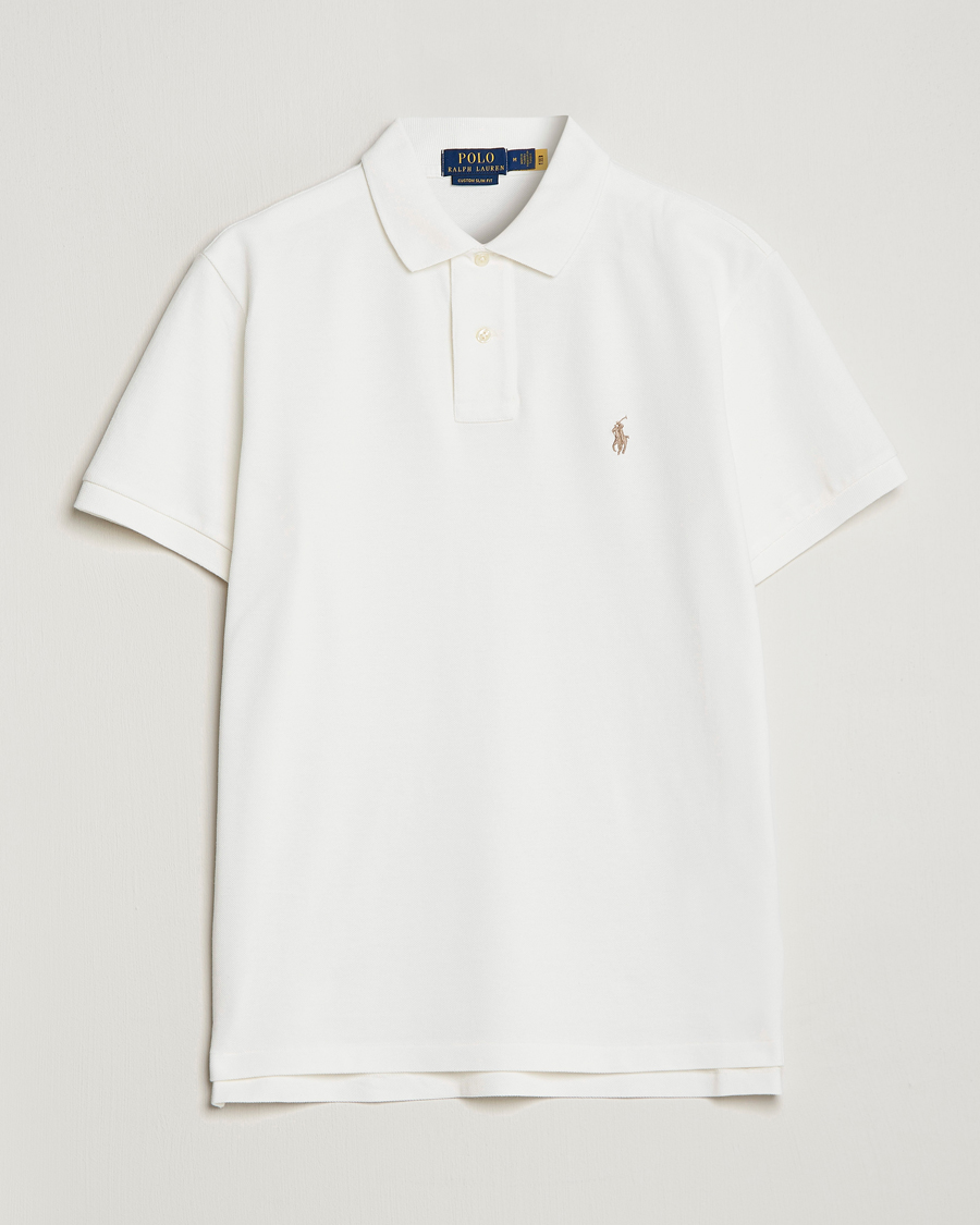Uomini | Polo | Polo Ralph Lauren | Custom Slim Fit Polo Deckwash White