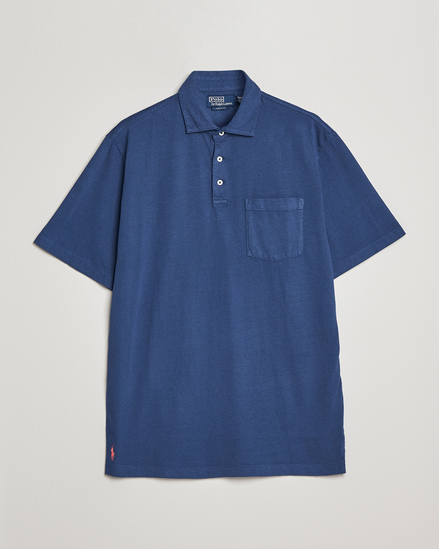 Uomini | Polo | Polo Ralph Lauren | Cotton/Linen Polo Light Navy