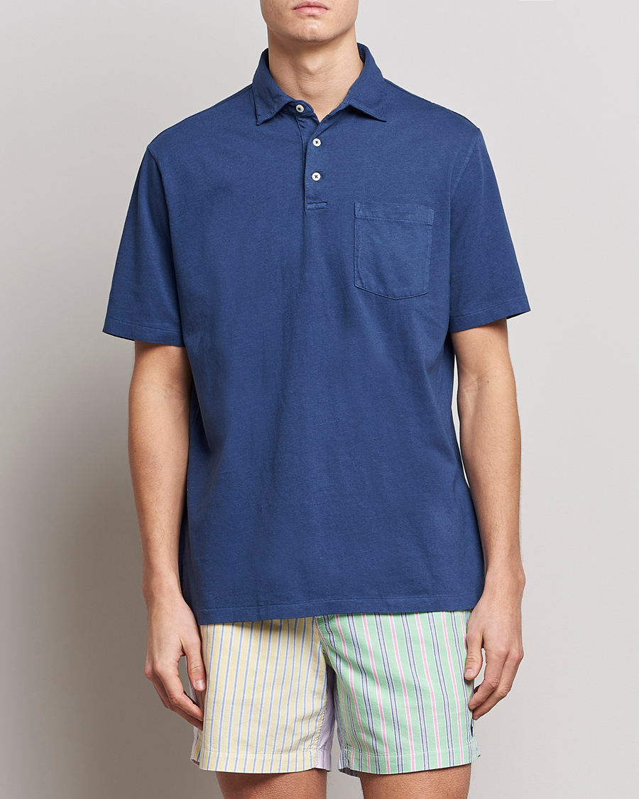 Uomini | Polo | Polo Ralph Lauren | Cotton/Linen Polo Light Navy